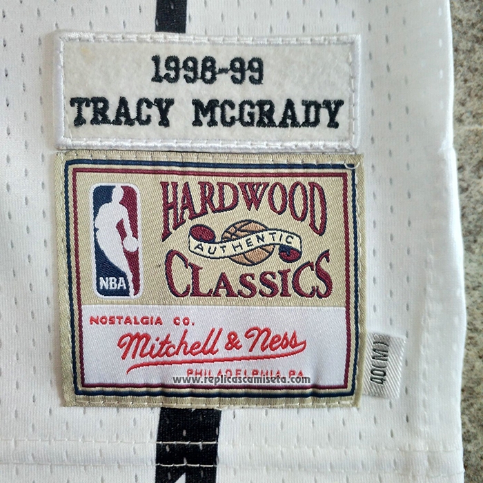Camiseta Toronto Raptors Tracy McGrady #1 Mitchell & Ness 1998-99 Blanco